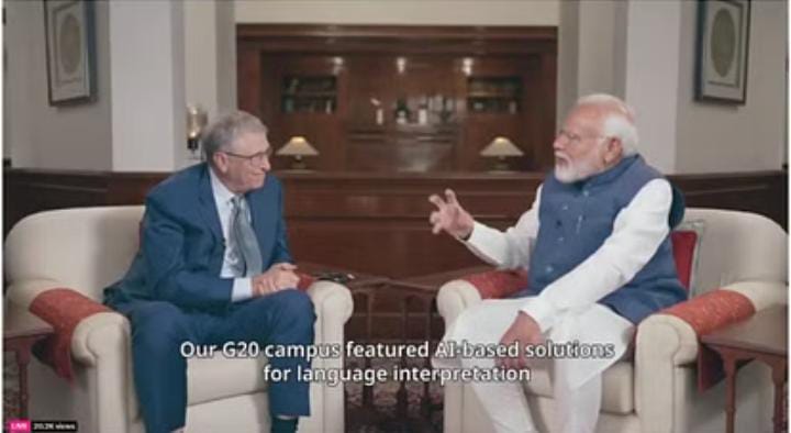 पीएम मोदी ने बिल गेट्स से की मुलाकात, एआई से लेकर डिजिटल पेमेंट्स तक के मुद्दे पर की बातचीत